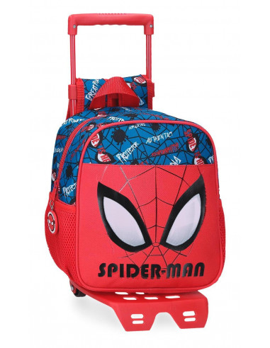 42520T1 ADAPT. BACKPACK  25CM.W/TROLLEY SPIDERMAN AUTHENTIC